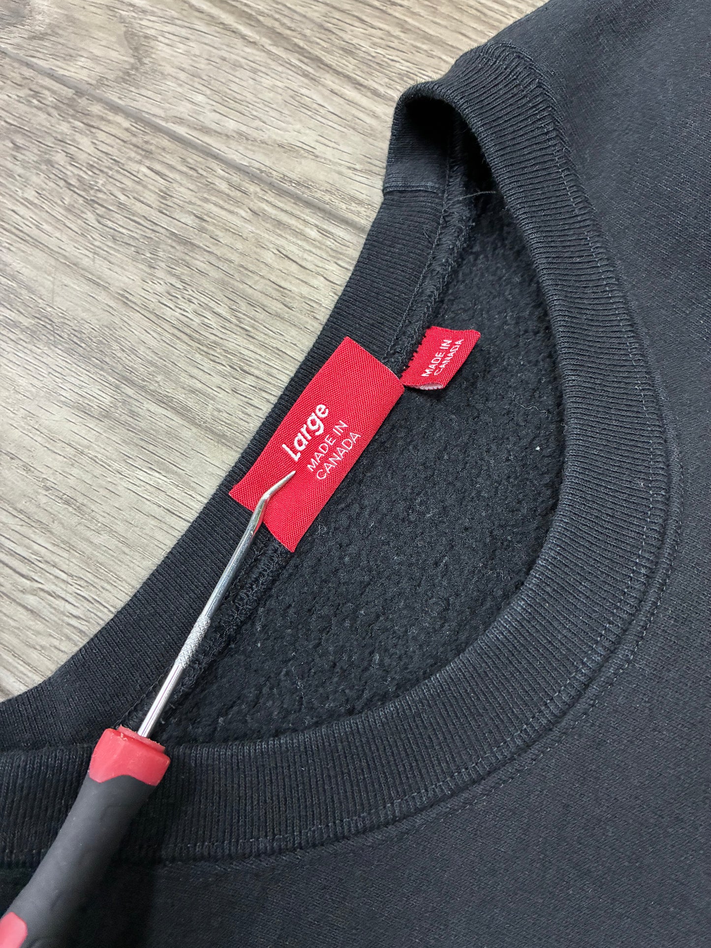 L - Supreme Box Logo Black Crewneck