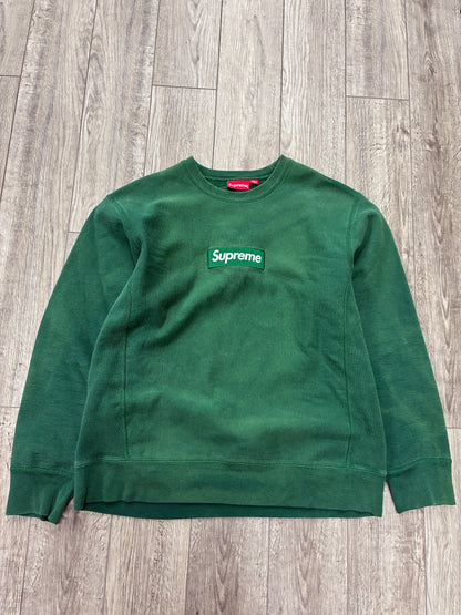 XL - Supreme Box Logo Dark Green Crewneck