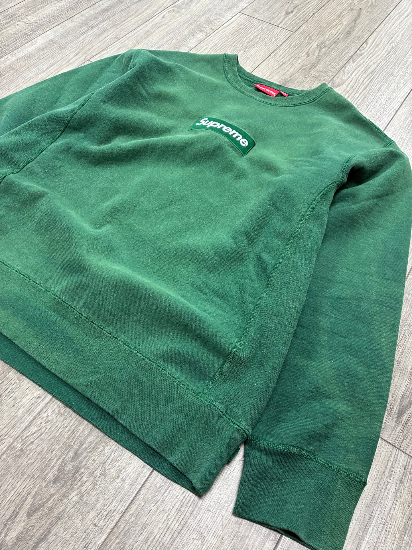 XL - Supreme Box Logo Dark Green Crewneck