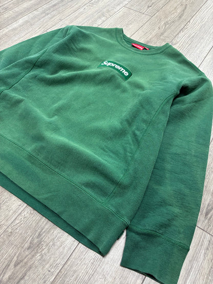 XL - Supreme Box Logo Dark Green Crewneck