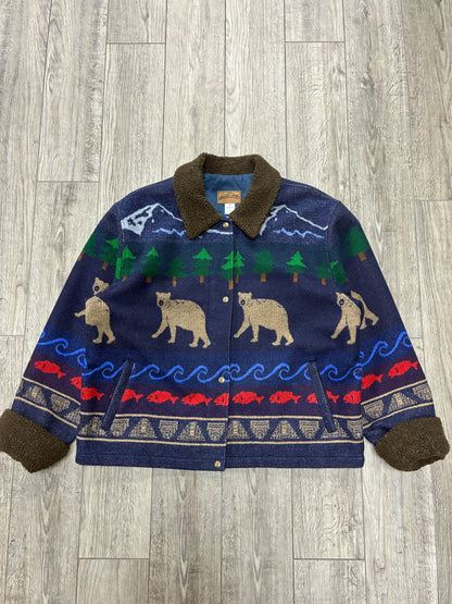 XL - Vintage Pendleton Scenic Bears Wool Blanket Jacket