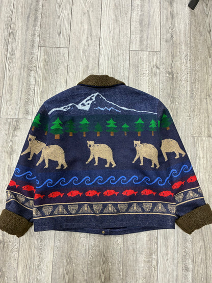XL - Vintage Pendleton Scenic Bears Wool Blanket Jacket
