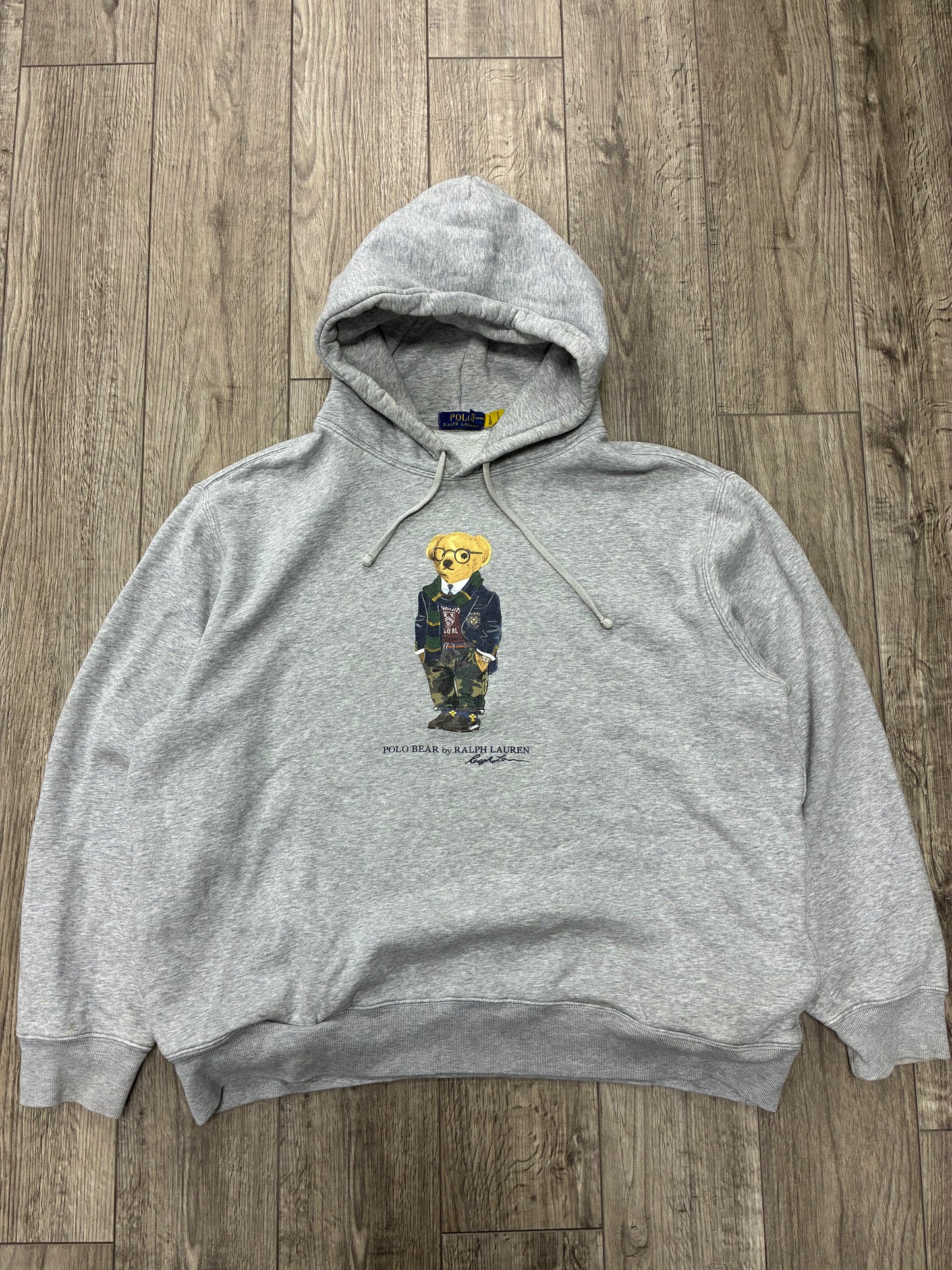 XXL - Polo Ralph Lauren Grey Bear Hoodie