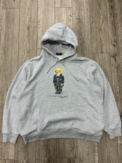 XXL - Polo Ralph Lauren Grey Bear Hoodie