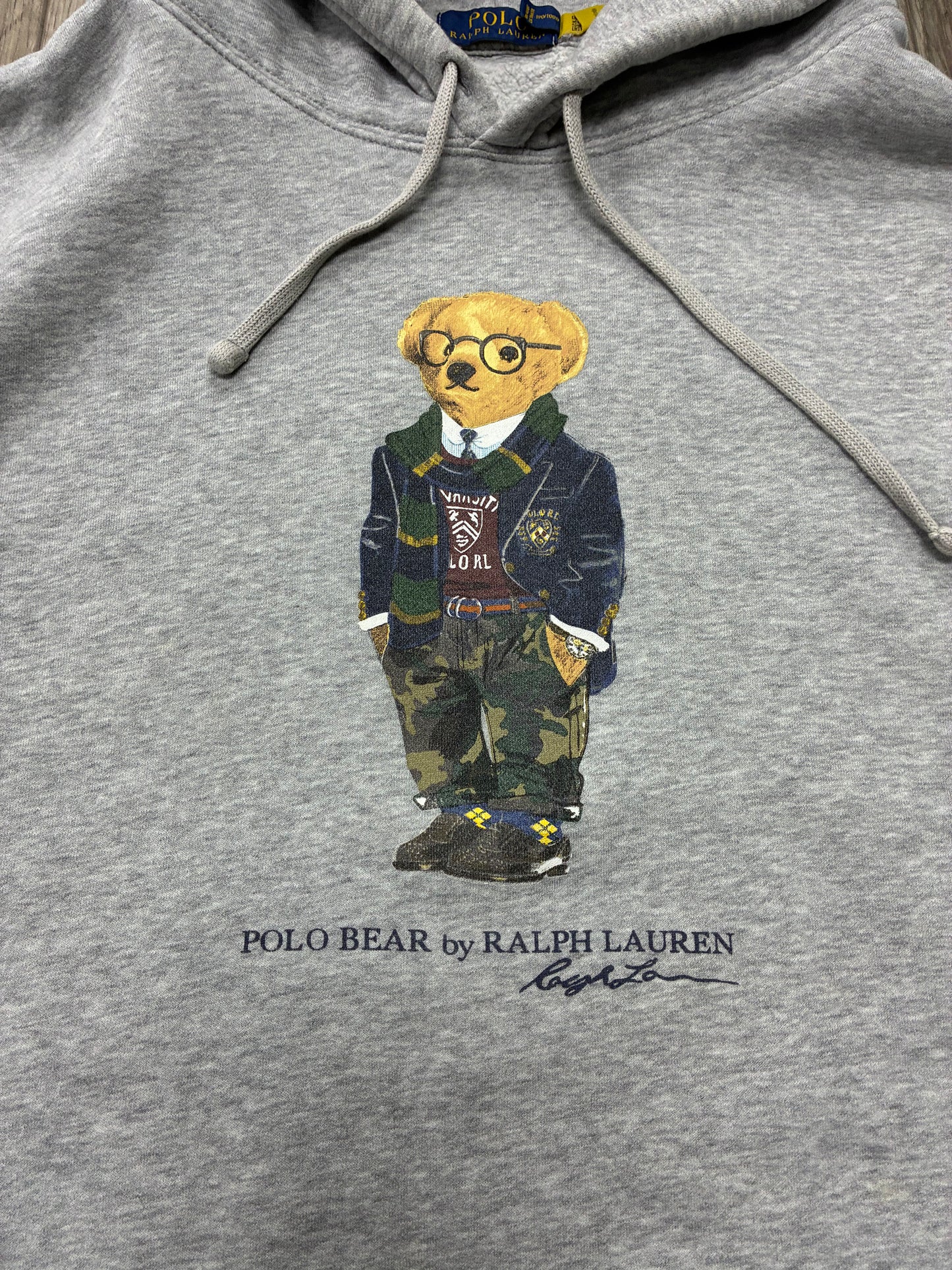 XXL - Polo Ralph Lauren Grey Bear Hoodie
