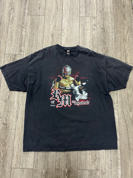 2XL - Vintage WWE Rey Mysterio Black T-Shirt