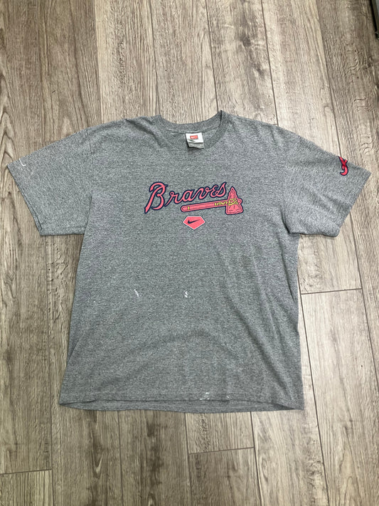 Vintage Nike Atlanta Braves Grey Tee Size L