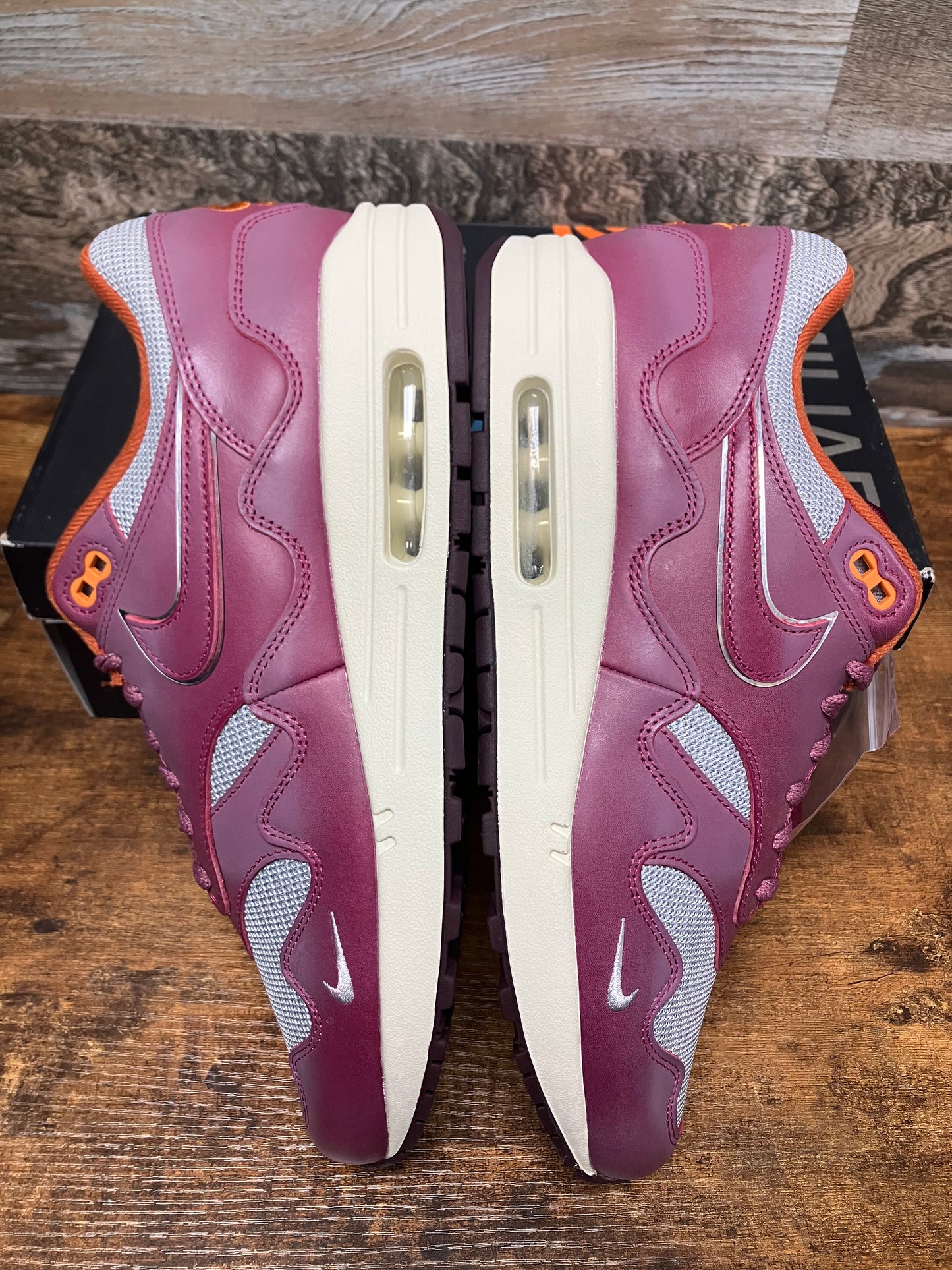 11.5-Air Max 1 Patta Rush Maroon