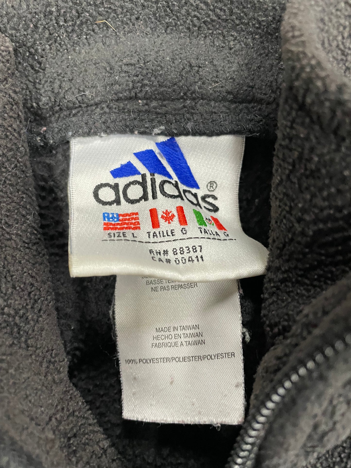 Vintage Adidas 1/4 Zip Fleece Jacket Size L