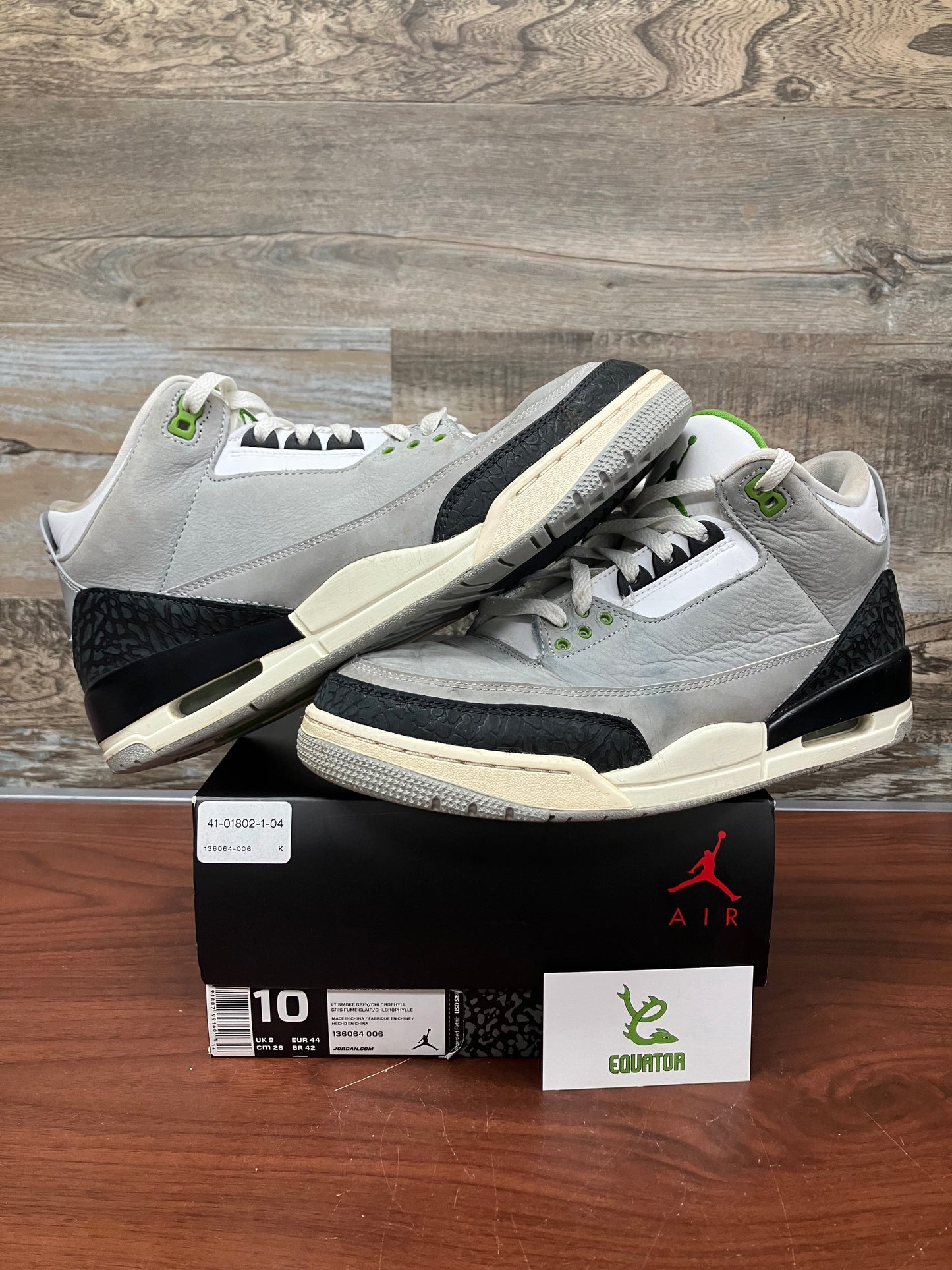 Jordan 3 Retro Chlorophyll Size 10