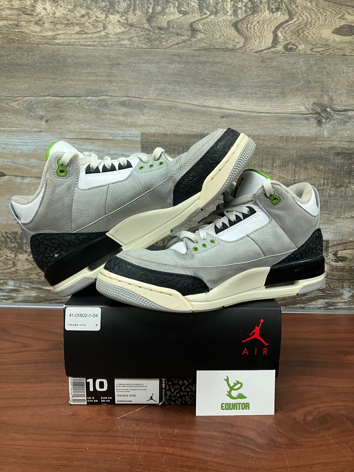 Jordan 3 Retro Chlorophyll Size 10