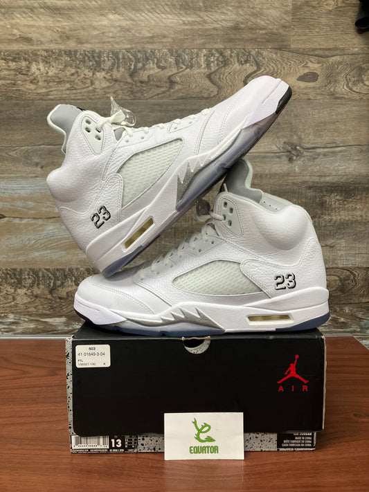 Jordan 5 Metallic White 2015 Size 13