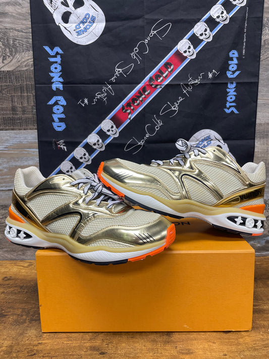11-Louis Vuitton Metallic Gold Trail Sneaker