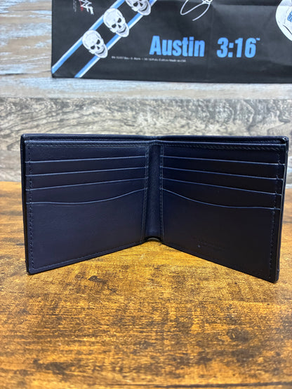 Ralph Lauren Purple Label Woven Bifold Leather Wallet