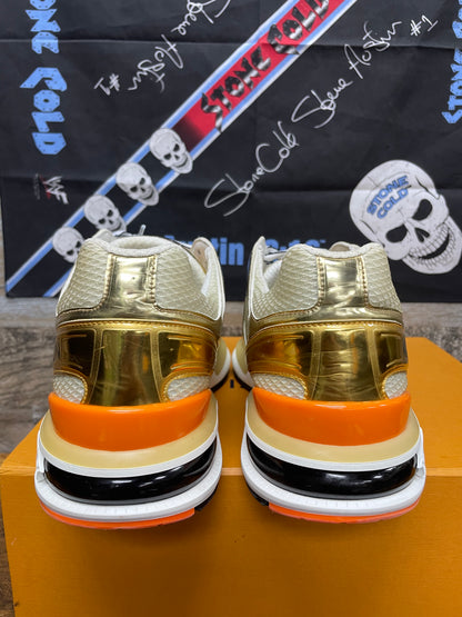 11-Louis Vuitton Metallic Gold Trail Sneaker