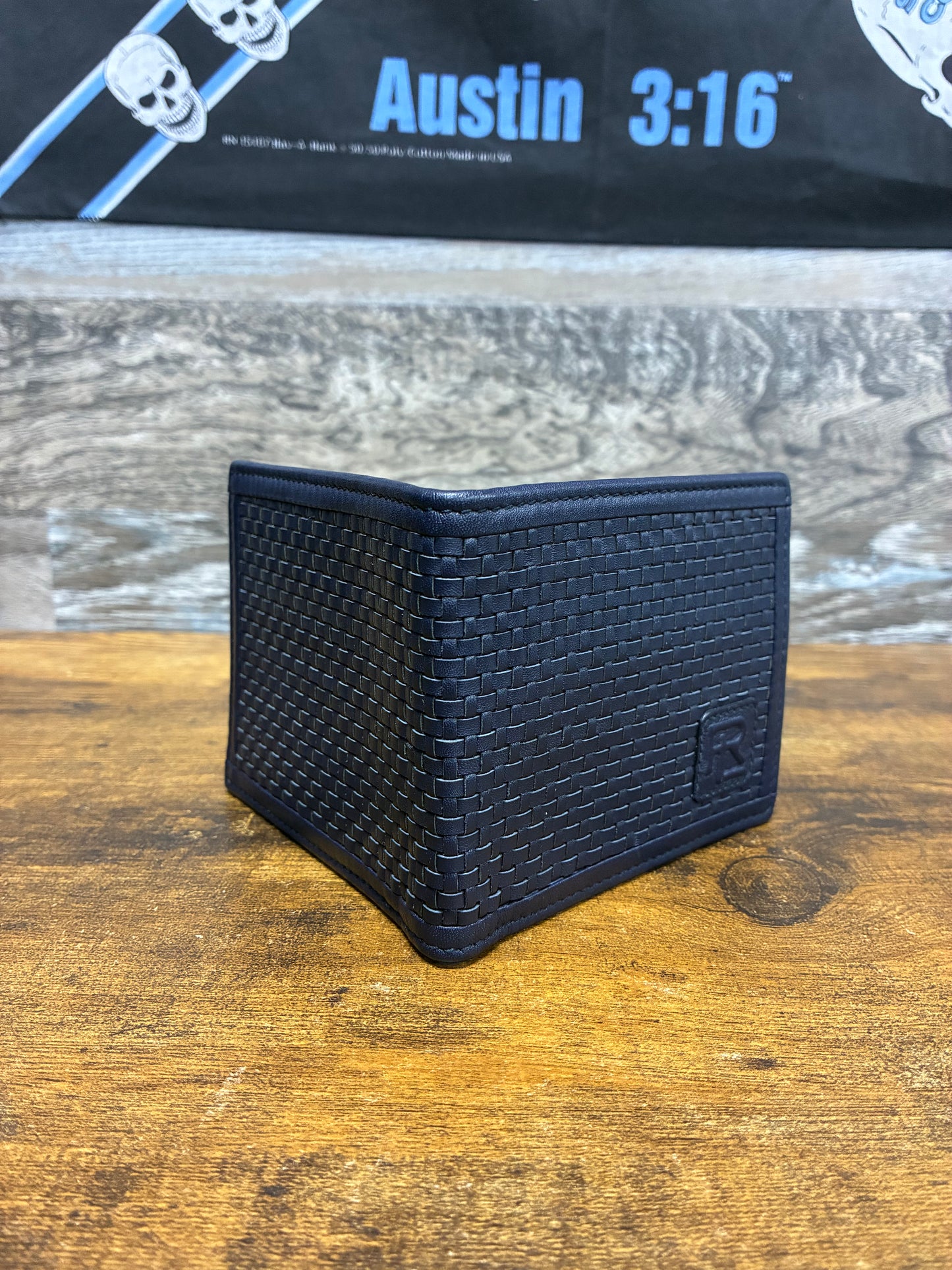 Ralph Lauren Purple Label Woven Bifold Leather Wallet