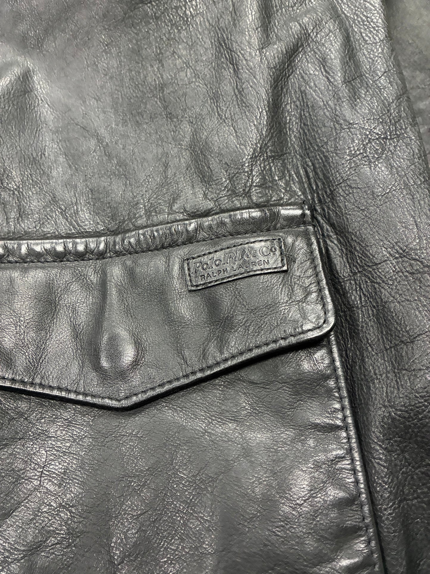 L - Polo Leather Bomber Jacket