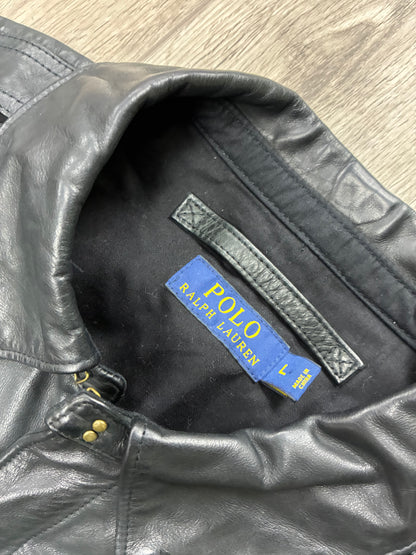 L - Polo Leather Bomber Jacket