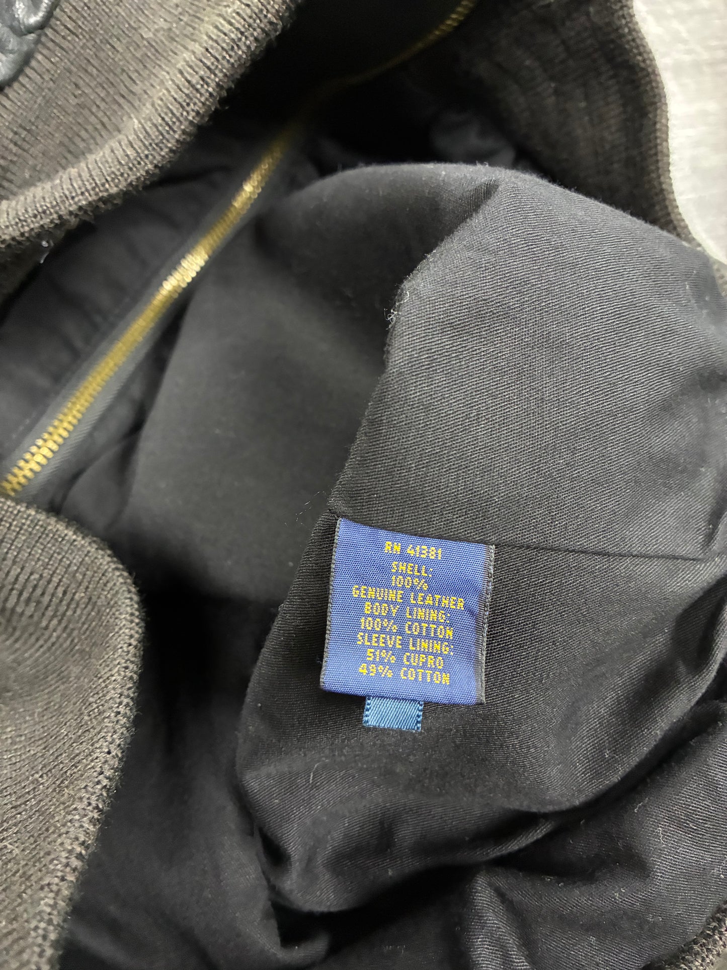 L - Polo Leather Bomber Jacket