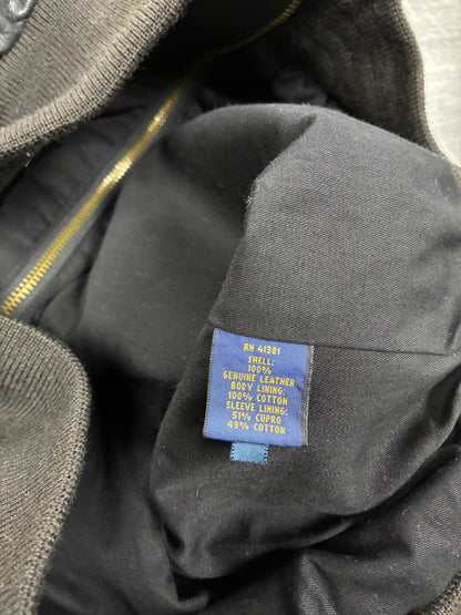 L - Polo Leather Bomber Jacket
