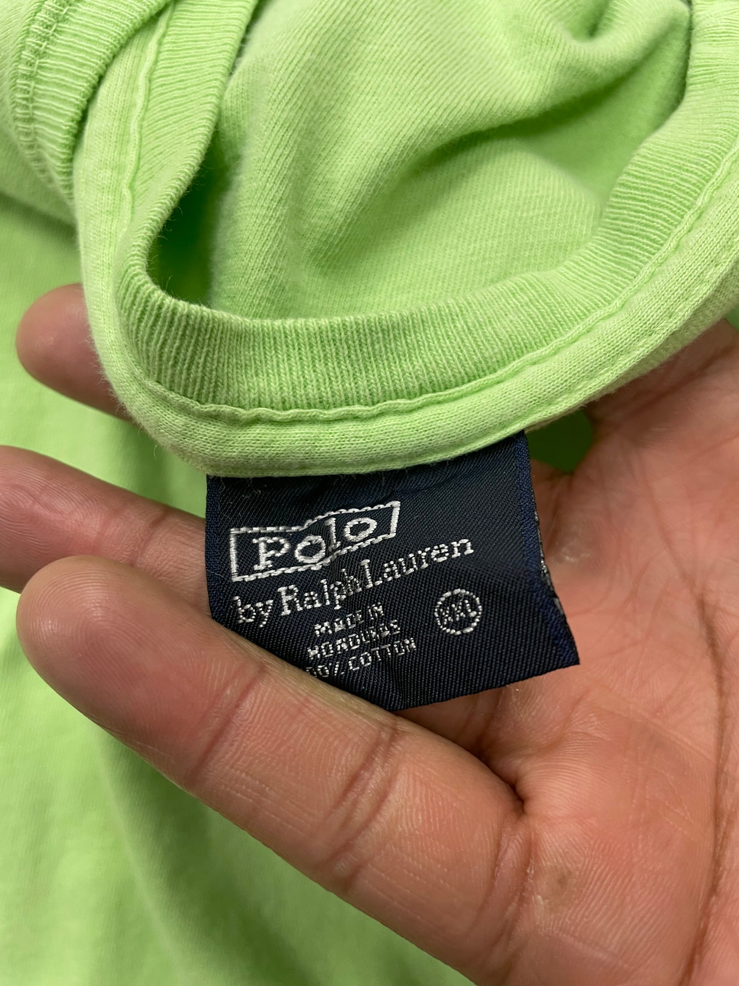 Vintage Polo Lime Green Tee Size XXL