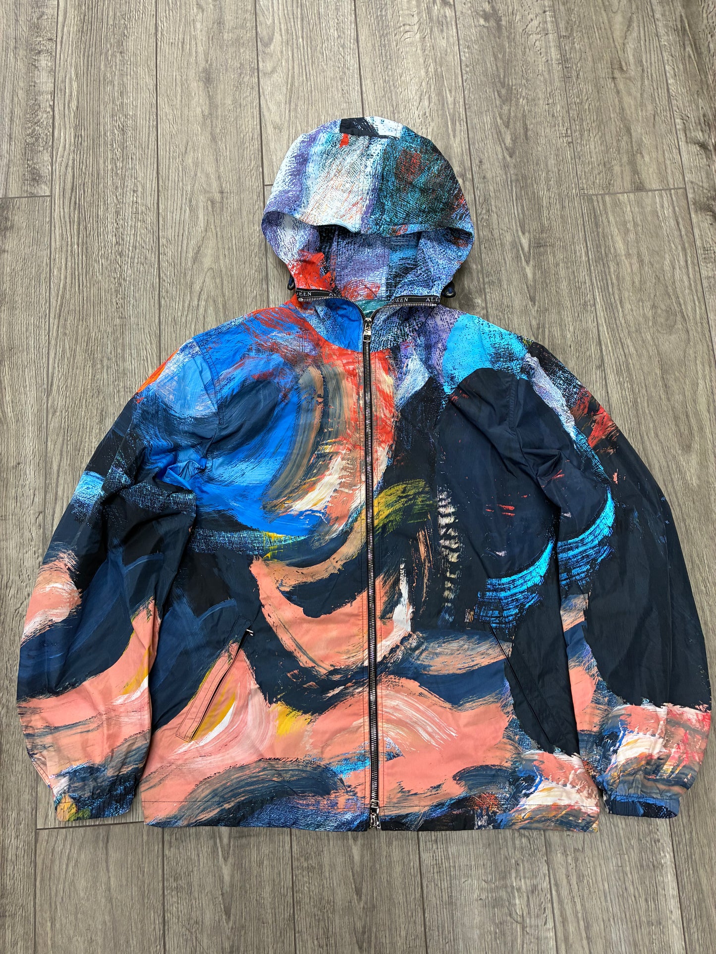48 - Alexander McQueen Brush Strokes Zip Up Jacket