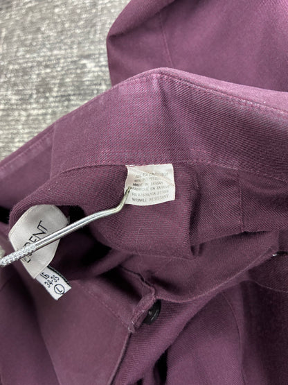 L - Vintage Yves Saint Laurent Rich Plum Long Sleeve Button Up Shirt