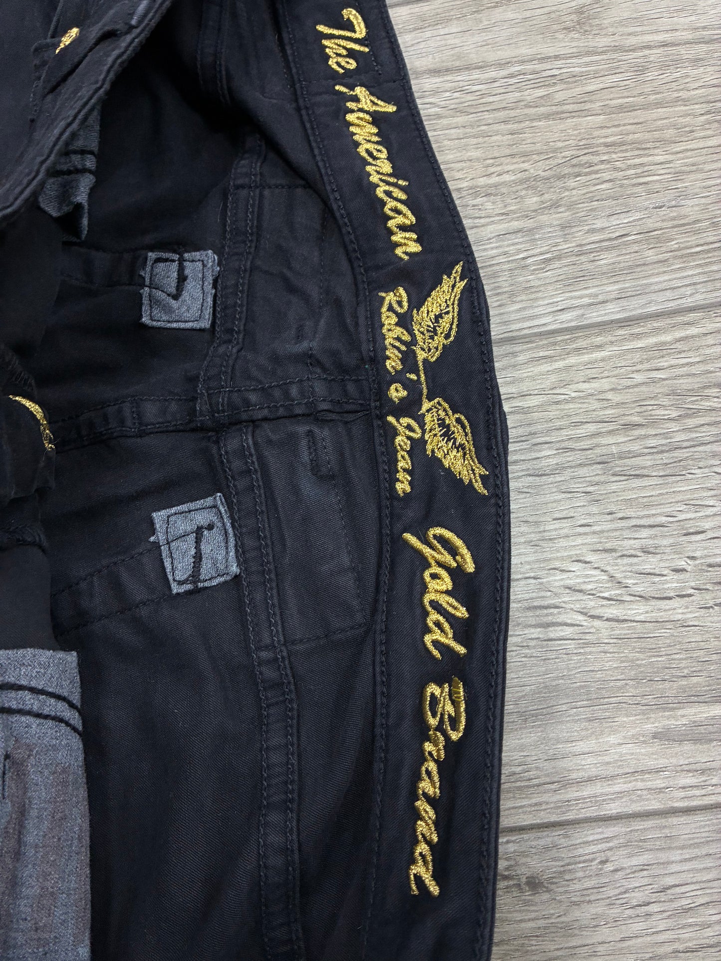 36 - Robin’s Jeans Black Cargo Crystal Embellished Jeans