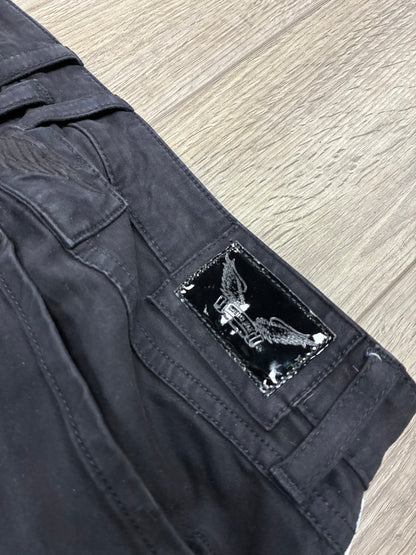 36 - Robin’s Jeans Black Cargo Crystal Embellished Jeans