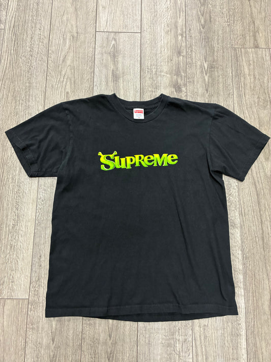 M - Supreme Shrek Logo Black Shirt