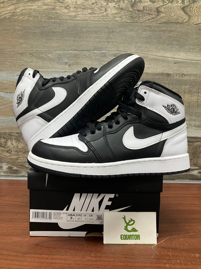 Jordan 1 Retro High OG Black White GS Size 7Y