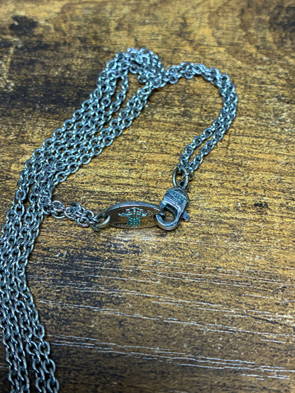 OS - Vivienne Westwood Crystal Skull Cross Double Chain Necklace