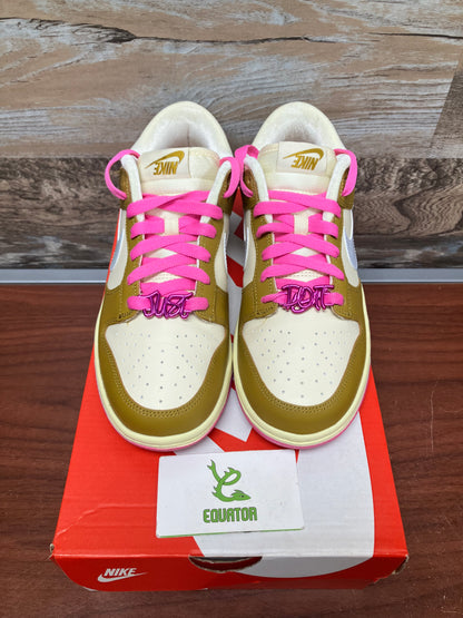 Nike Dunk Low SE Just Do It Bronzine Pink Size 8.5W/7M