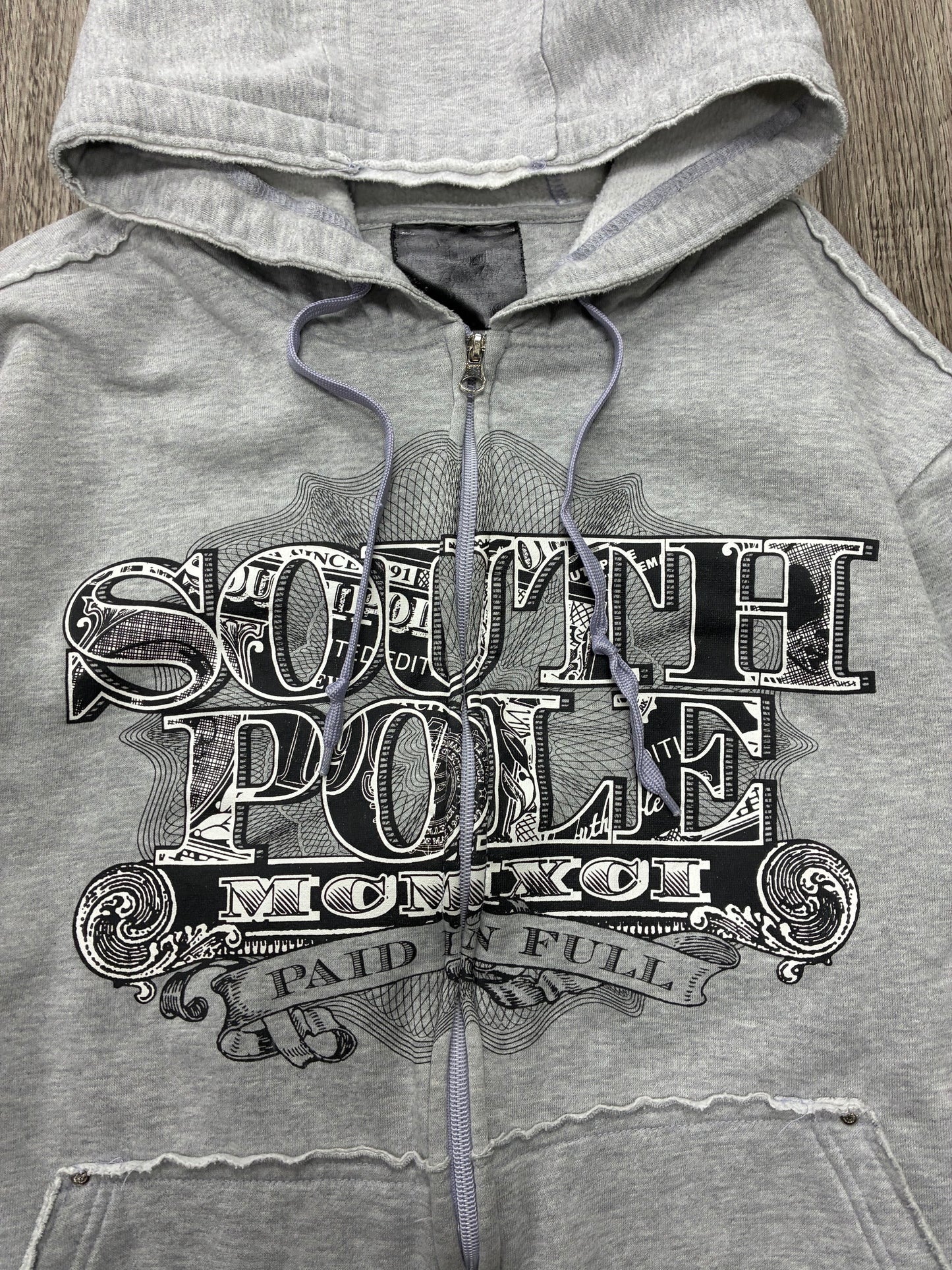 L- Vintage Southpole Paid In Full Hoodie