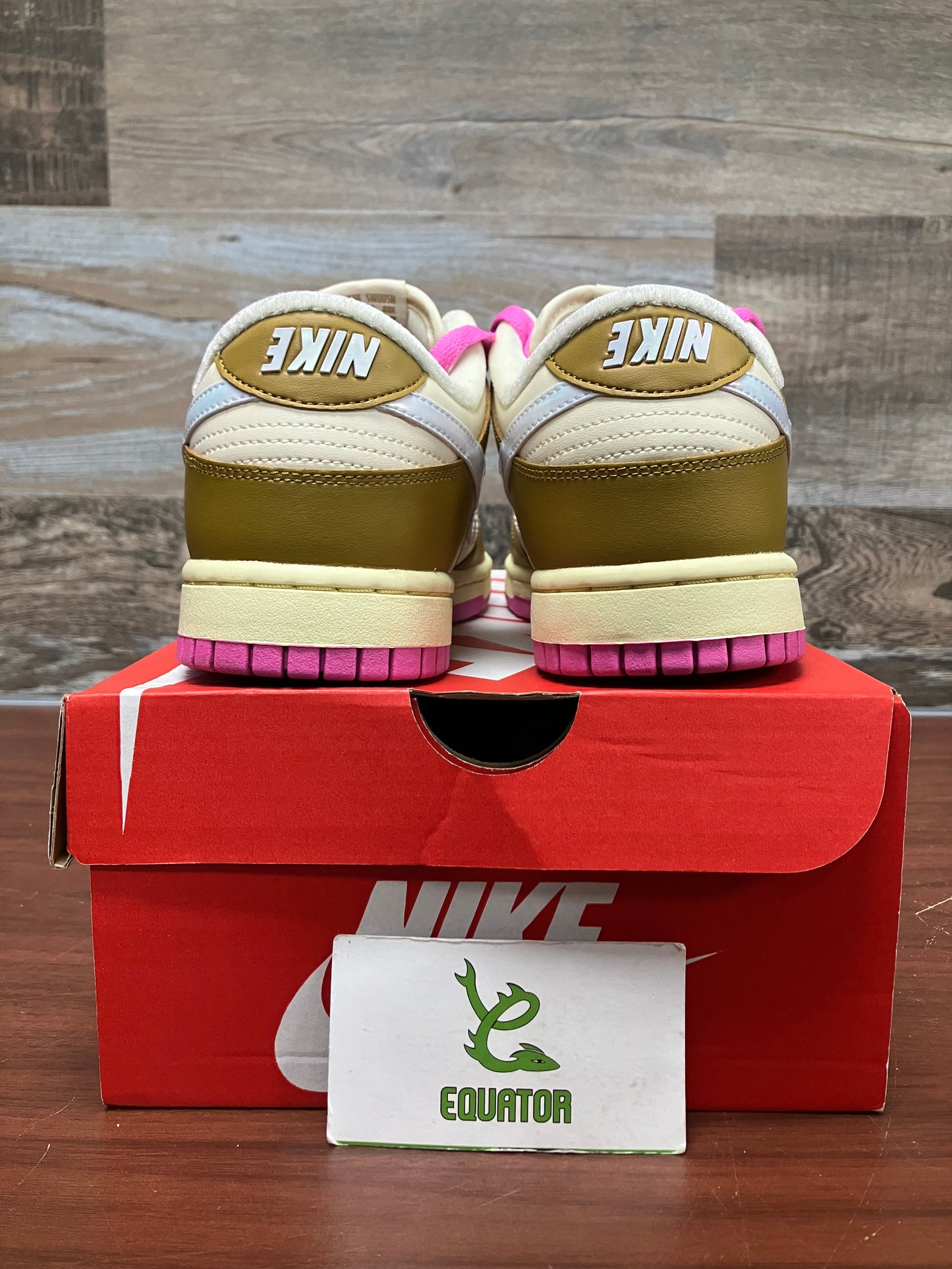 Nike Dunk Low SE Just Do It Bronzine Pink Size 8.5W/7M