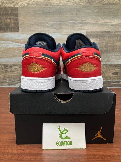 Jordan 1 Low Armory Navy Sport Red GS Size 7Y