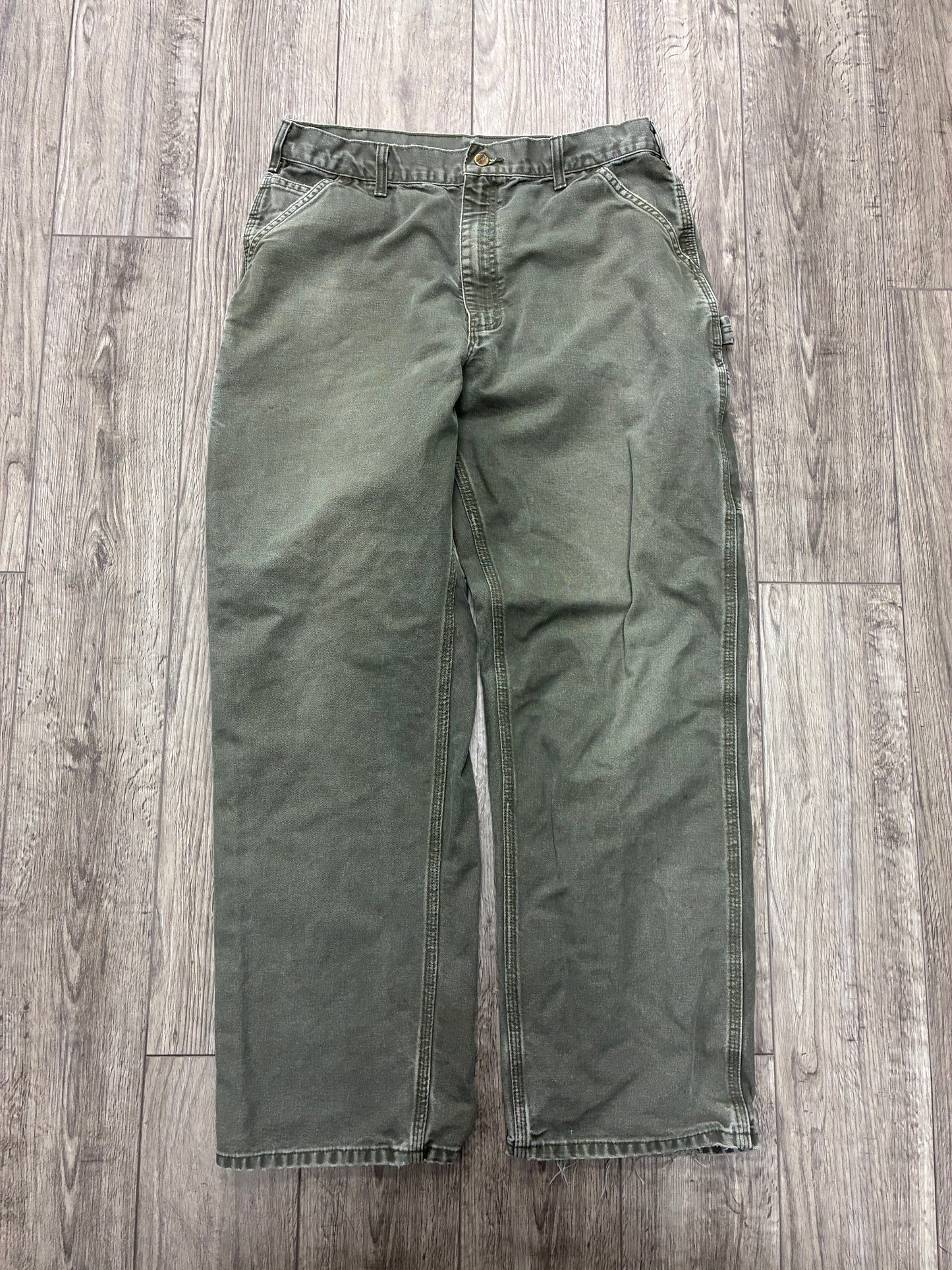 32- Vintage Carhartt Olive Green Carpenter Pants