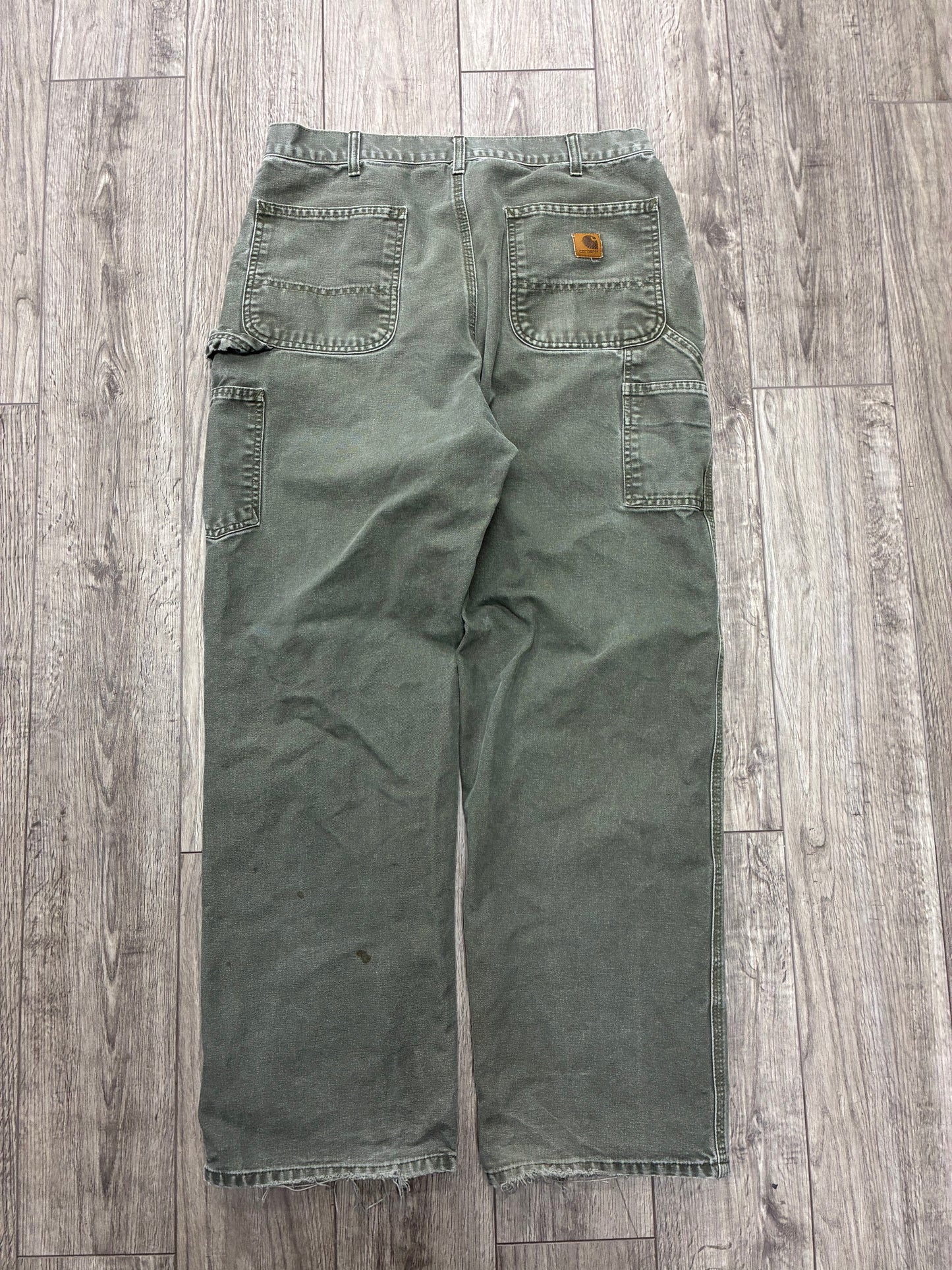 32- Vintage Carhartt Olive Green Carpenter Pants