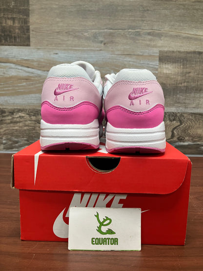 Nike Air Max 1 White Pink Foam GS Size 7Y