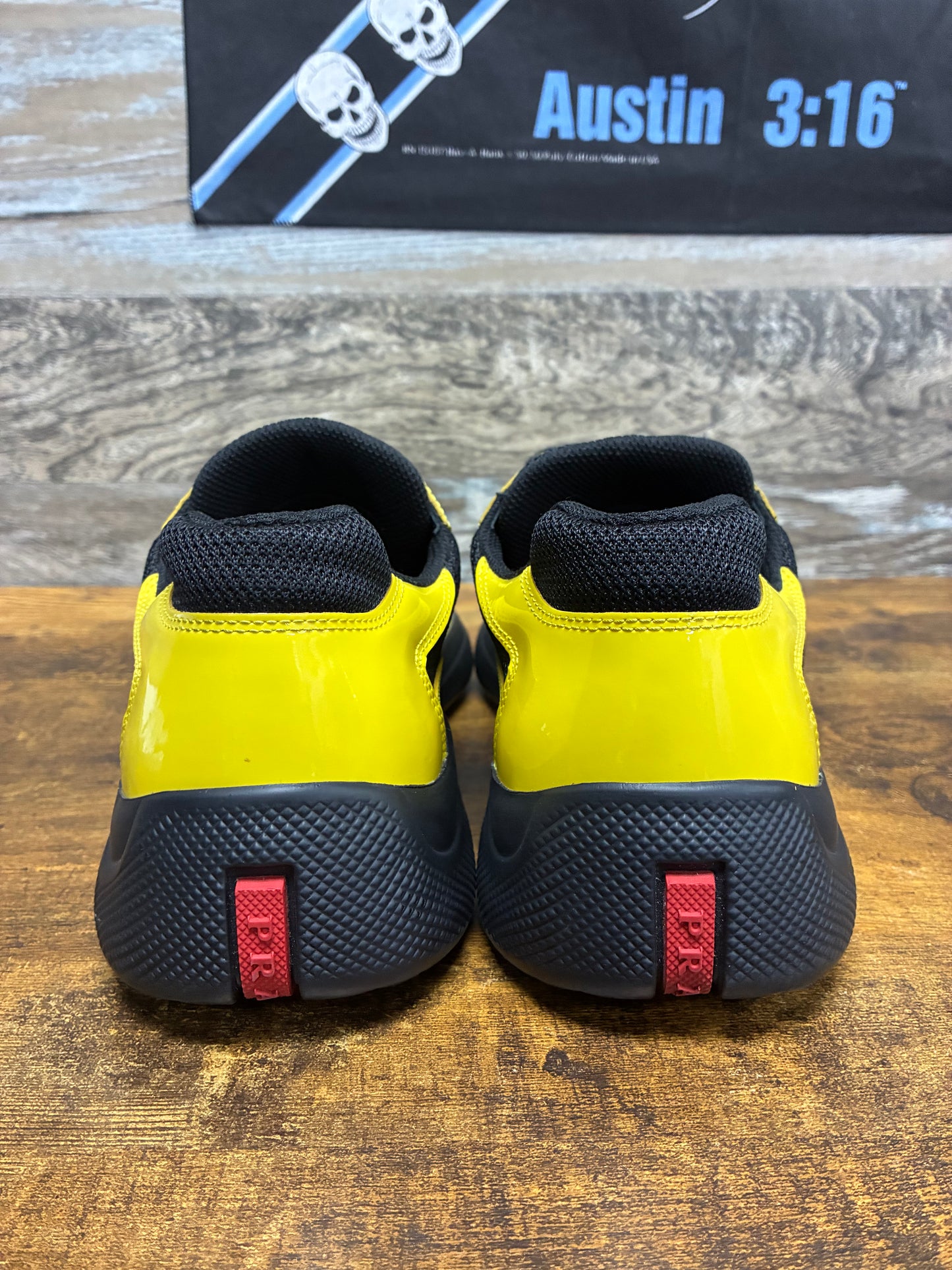 8.5- Prada America’s Cup Yellow Black Sneaker
