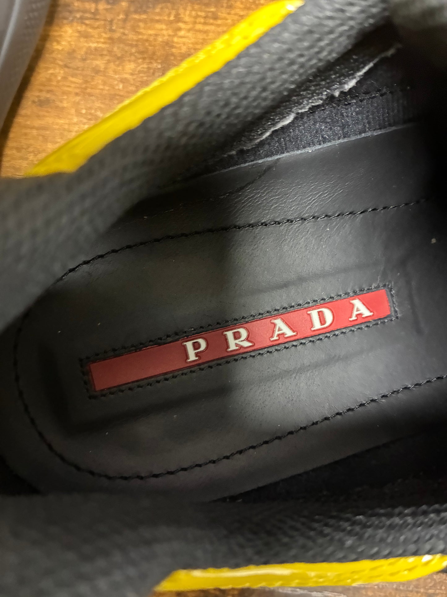 8.5- Prada America’s Cup Yellow Black Sneaker