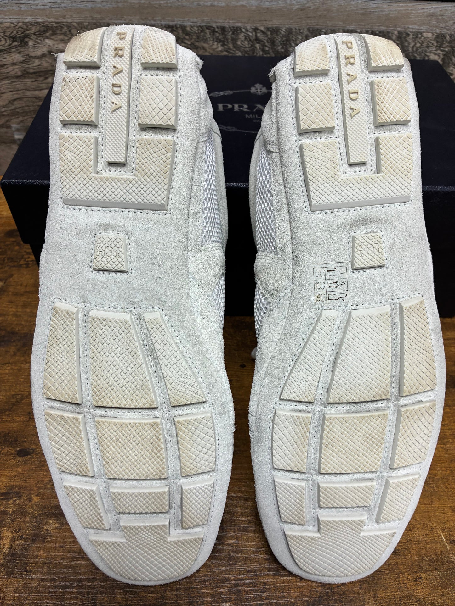 10.5 - Prada Montecarlo Re-Edition 2005 White Suede/Mesh Sneaker