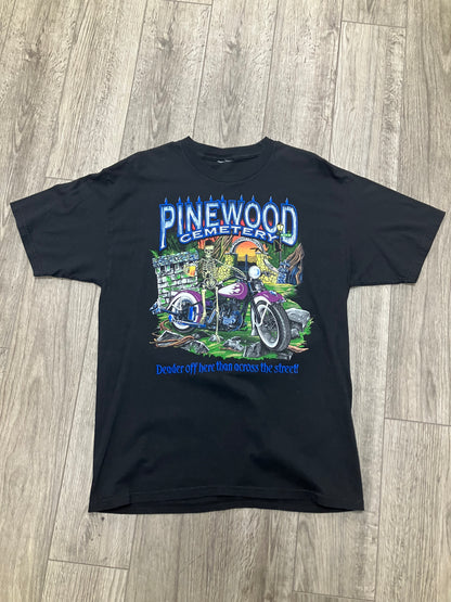 Pinewood Cemetery Biker Tee Size L