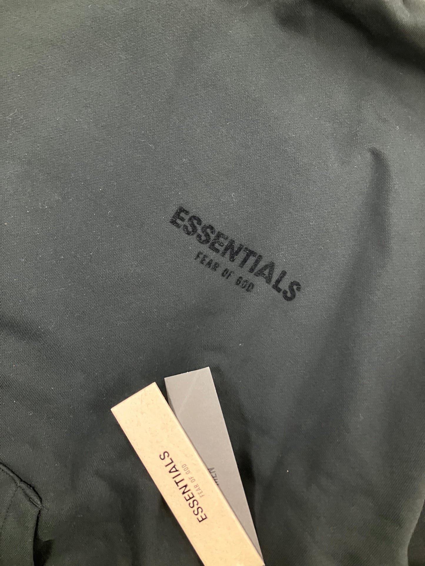 XL-Fear Of God Essentials Black Hoodie