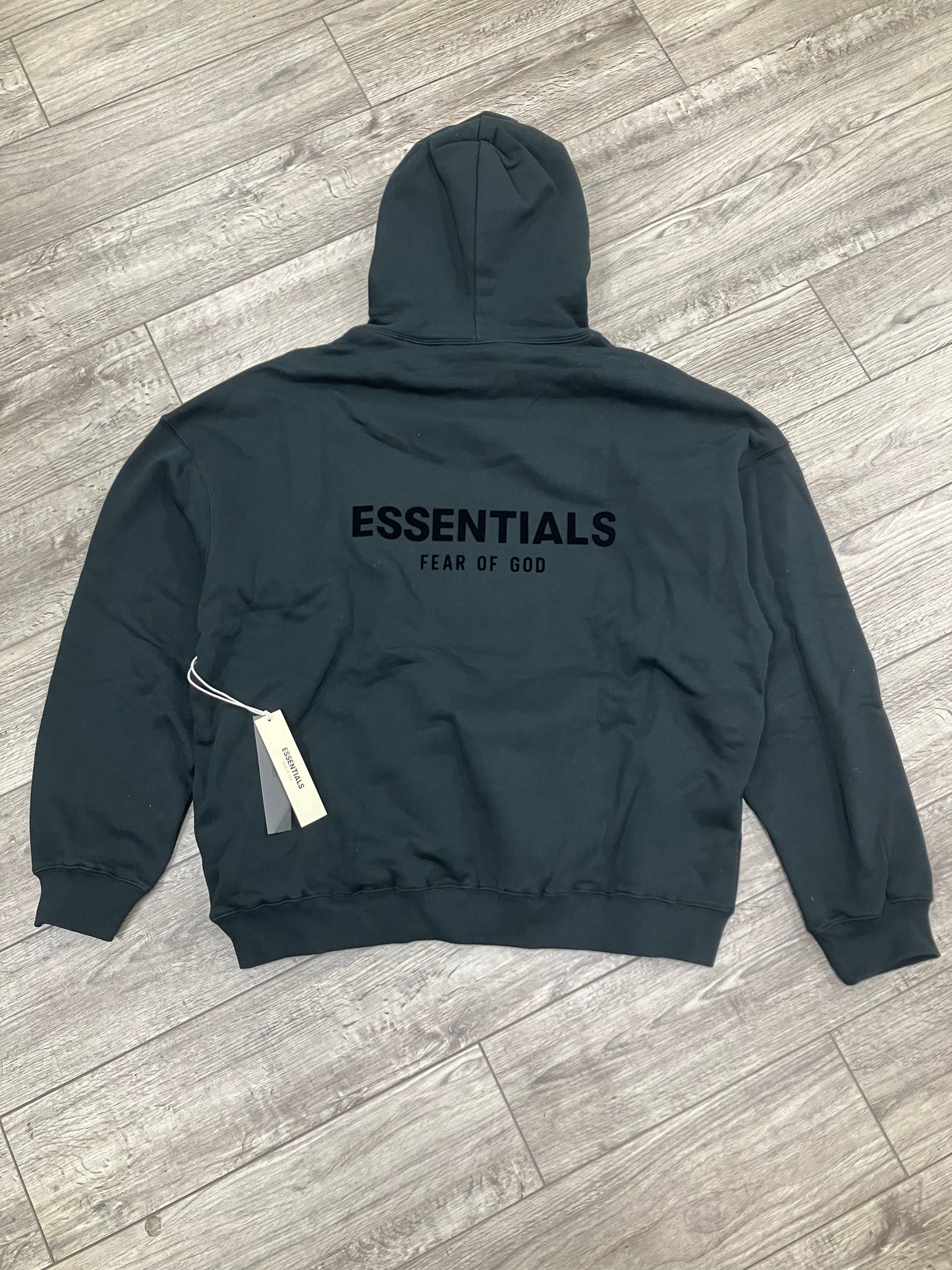 XL-Fear Of God Essentials Black Hoodie