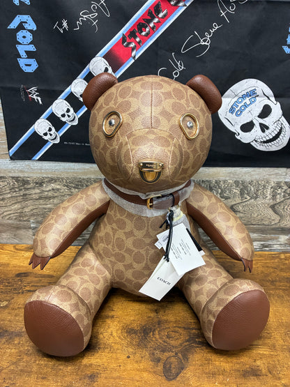 Large Coach Signature Canvas Brown Collectible Bear