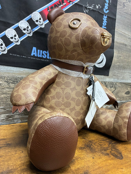 Large Coach Signature Canvas Brown Collectible Bear