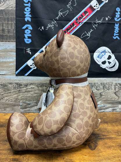 Large Coach Signature Canvas Brown Collectible Bear