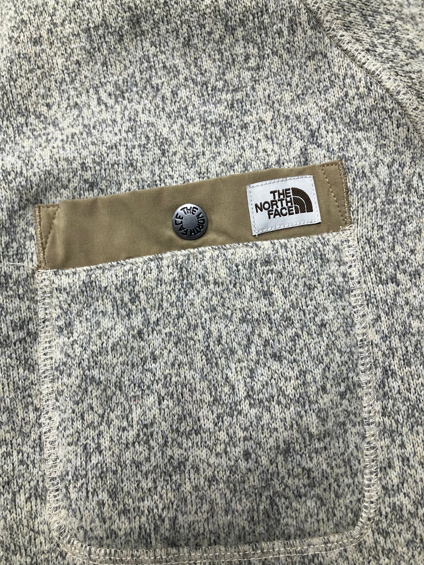 North Face Beige Fleece Jacket Size L