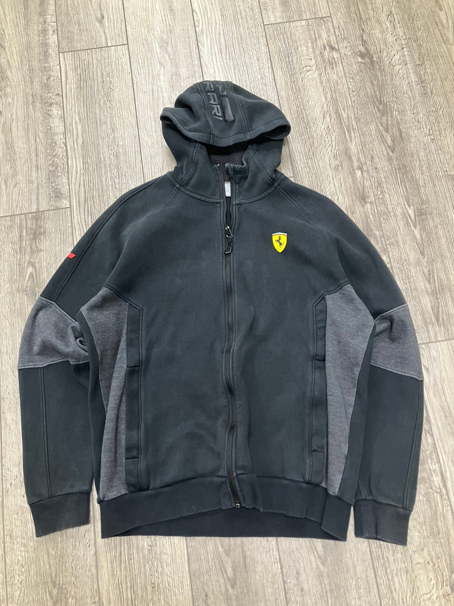 L-Puma Ferrari Black Zip Up Hoodie